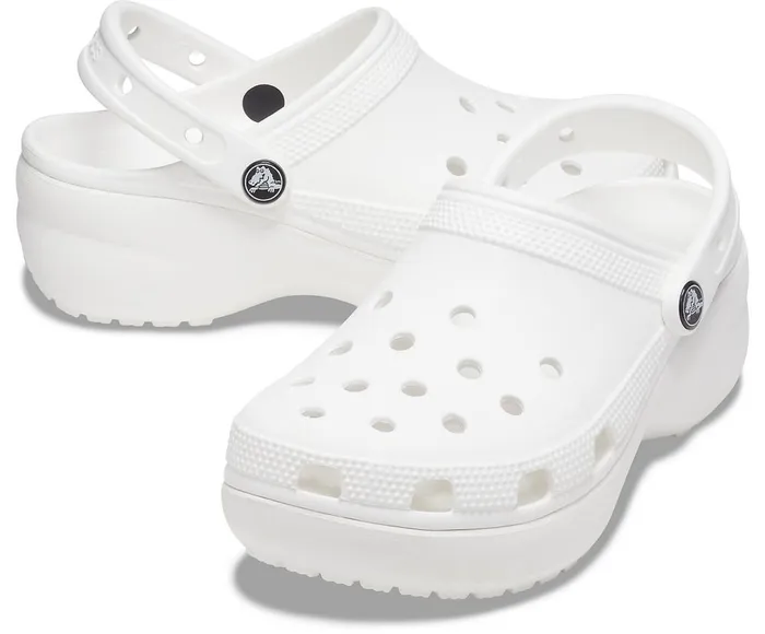 Crocs Classic Platform Clog White Womens Clogs