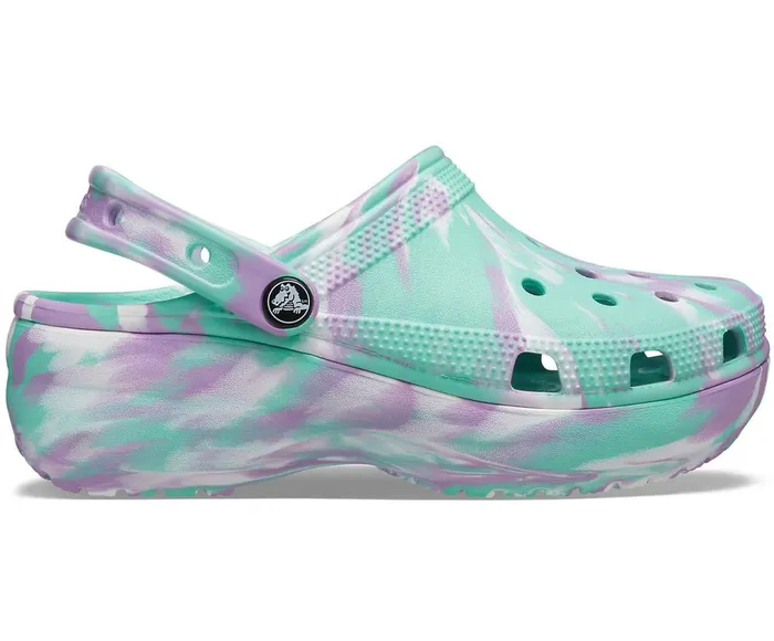 Crocs Classic Platform Marbled Clog Pistachio Multi Womens Clogs