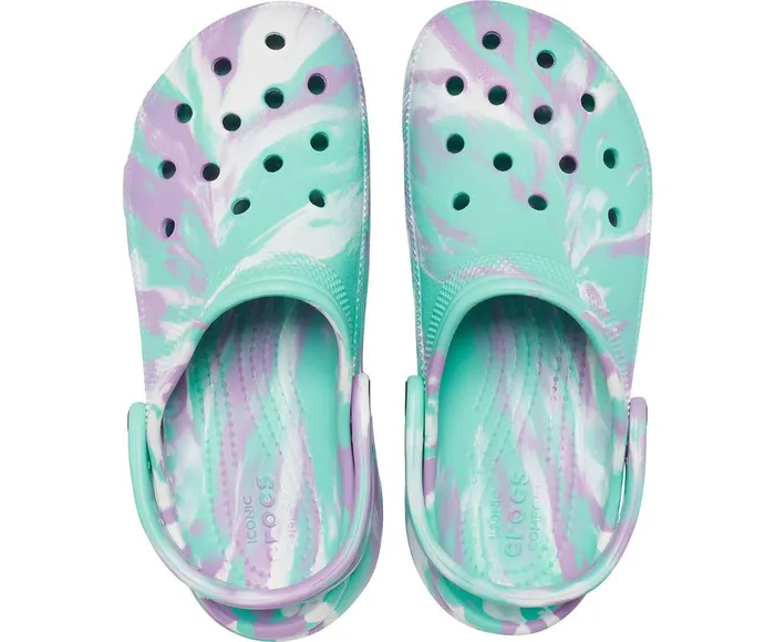 Crocs Classic Platform Marbled Clog Pistachio Multi Womens Clogs