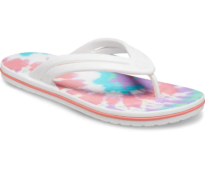 Crocs Crocband TieDye Flip Fresco Multi Womens FlipFlops