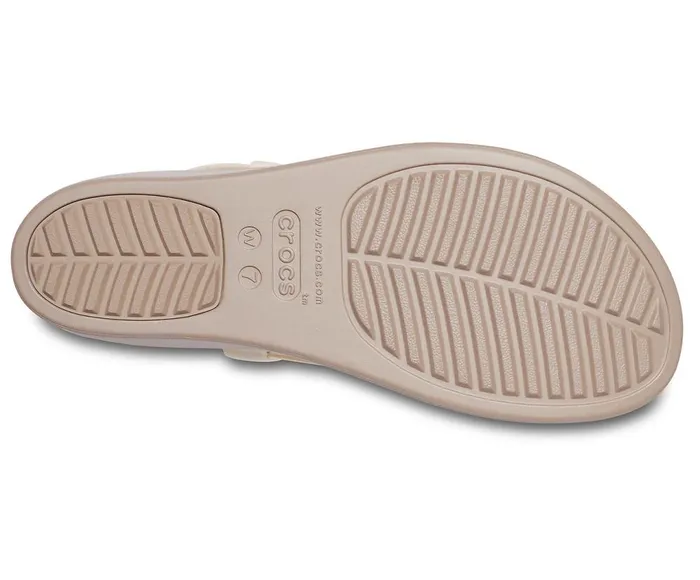 Crocs Crocs Brooklyn High Wedge Stucco Mushroom Womens Sandals