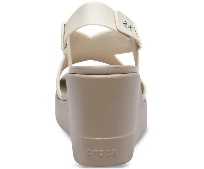 Crocs Crocs Brooklyn High Wedge Stucco Mushroom Womens Sandals