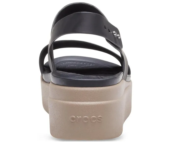 Crocs Crocs Brooklyn Low Wedge Black Mushroom Womens Sandals