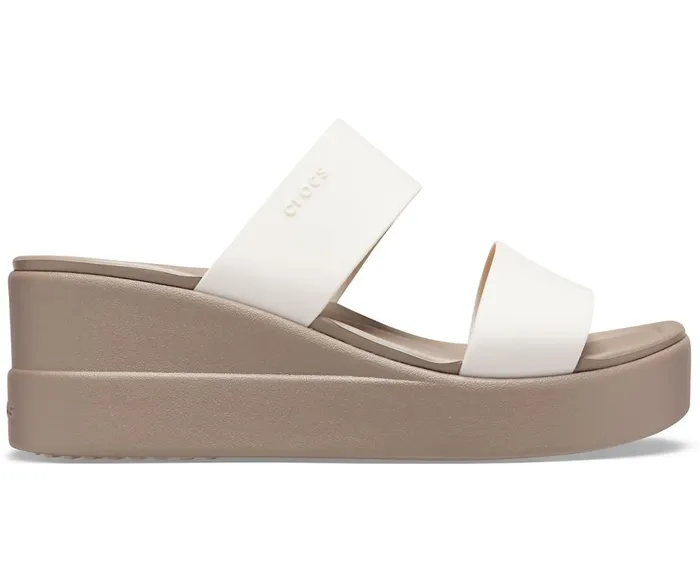 Crocs Crocs Brooklyn Mid Wedge Stucco Mushroom Womens Sandals