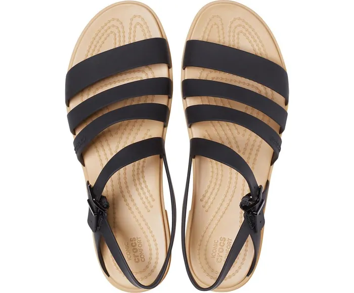 Crocs Crocs Tulum Sandal Black Tan Womens Sandals