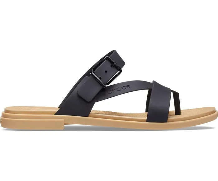 Crocs Crocs Tulum Toe Post Sandal Black Tan Womens Sandals