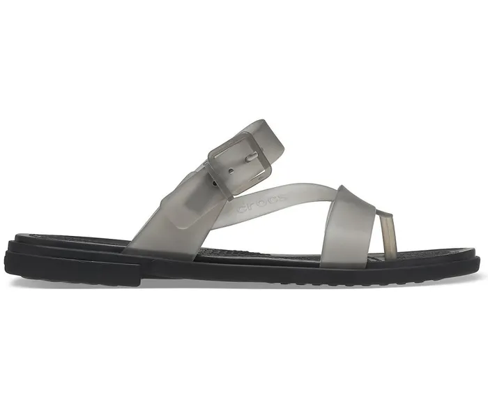 Crocs Crocs Tulum Translucent Toe Post Black Womens Sandals