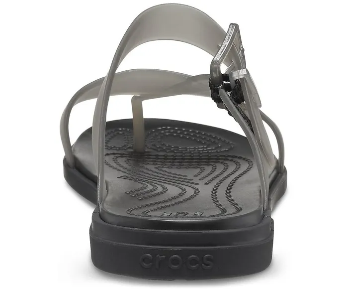 Crocs Crocs Tulum Translucent Toe Post Black Womens Sandals