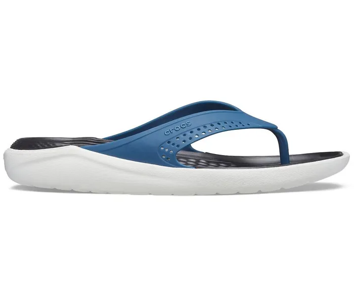 Crocs LiteRide Flip Vivid Blue Almost White WomensMens Sandals