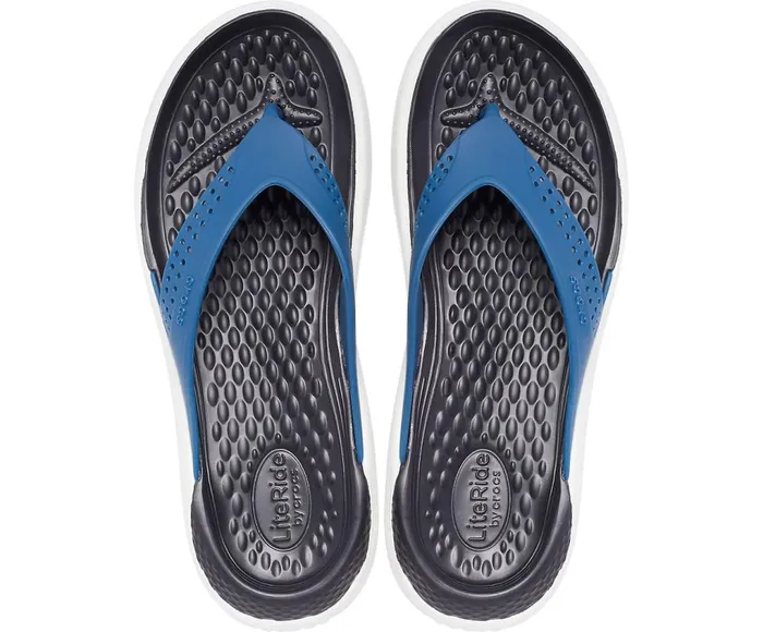 Crocs LiteRide Flip Vivid Blue Almost White WomensMens Sandals