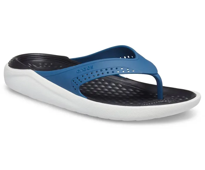 Crocs LiteRide Flip Vivid Blue Almost White WomensMens Sandals
