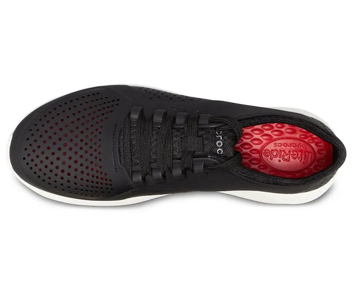 Crocs LiteRide Pacer Black White Mens Sneakers