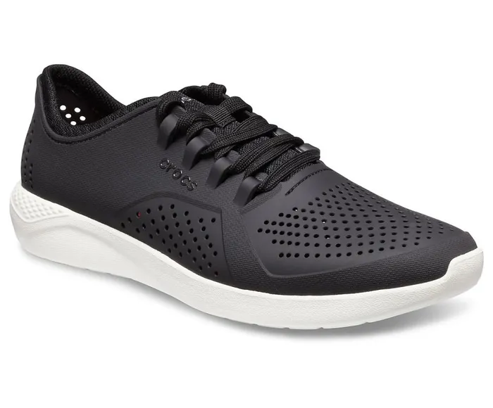 Crocs LiteRide Pacer Black White Mens Sneakers