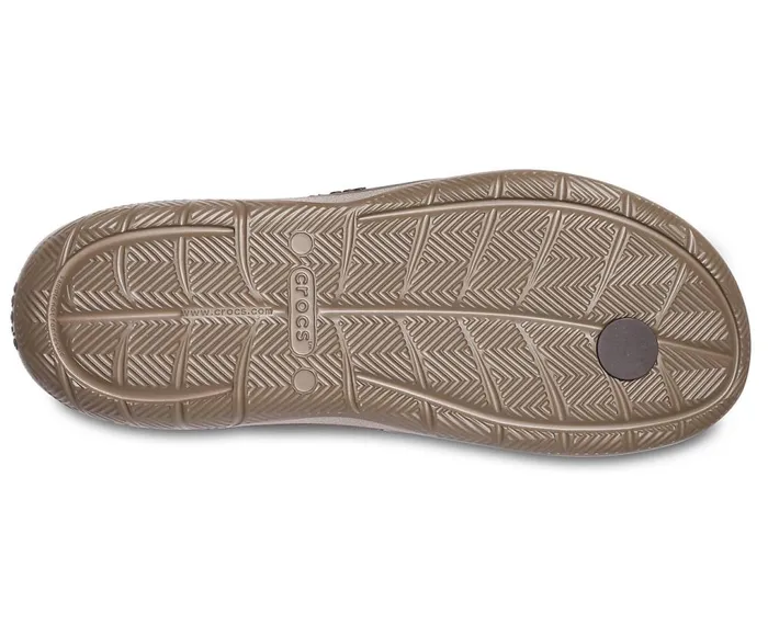 Crocs Swiftwater Wave Flip Espresso Walnut Mens Sandals