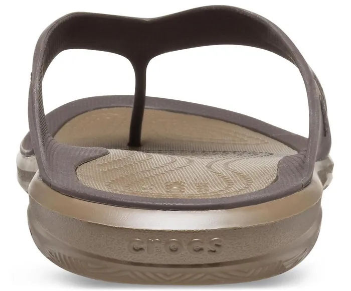 Crocs Swiftwater Wave Flip Espresso Walnut Mens Sandals