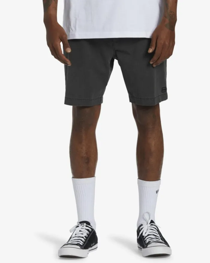 Crossfire Wave Washed 18034 Hybrid Submersible Shorts Washed Black Men Billabong Shorts