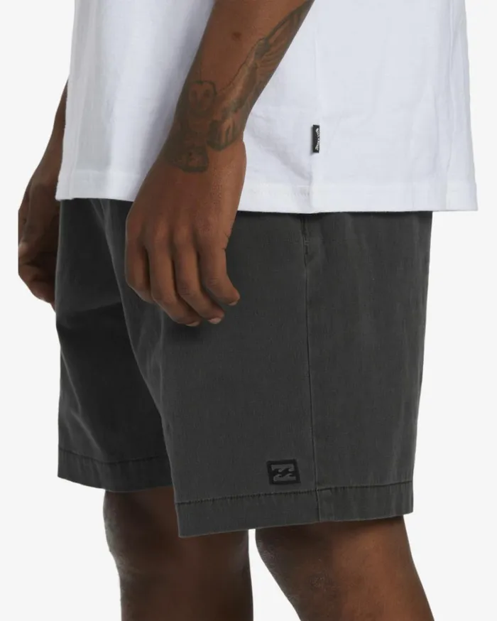 Crossfire Wave Washed 18034 Hybrid Submersible Shorts Washed Black Men Billabong Shorts