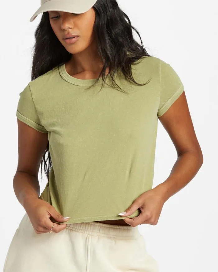 Daily Tee Knit Avocado Women Billabong Tops