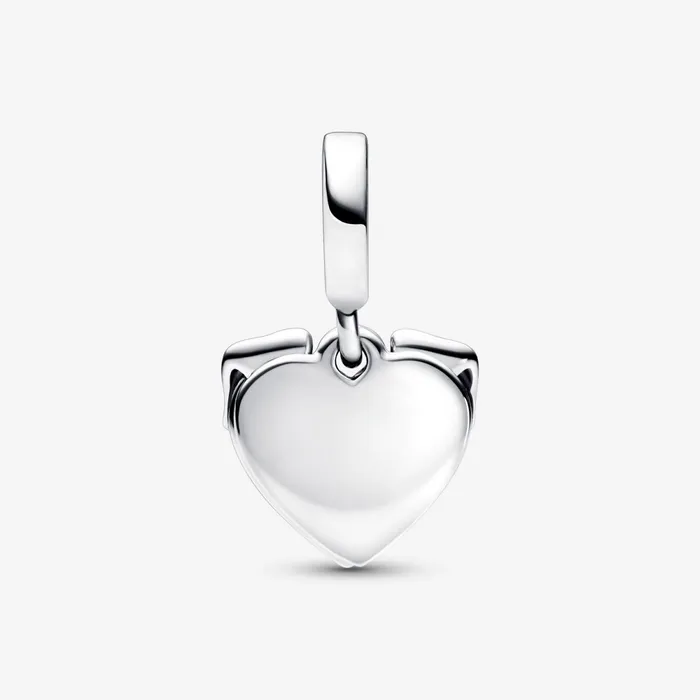 Dangle Charms Women Pandora Heart and Dog Double Dangle Charm