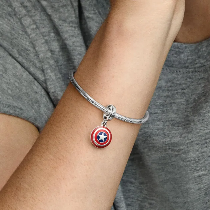 Dangle Charms Women Pandora Marvel The Avengers Captain America Shield Dangle Charm