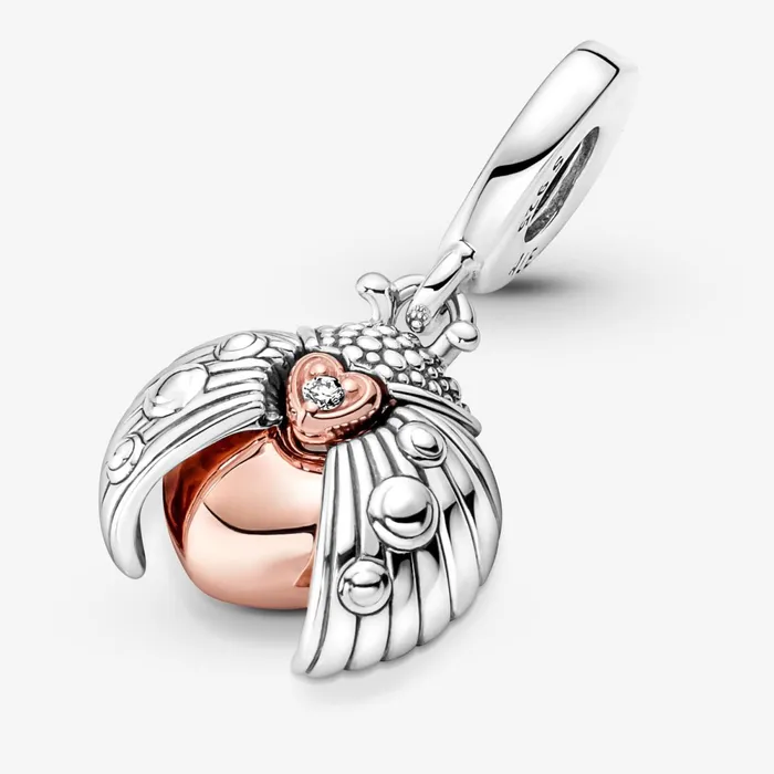 Dangle Charms Women Pandora My Pandora 2022 Ladybird and Heart Dangle Charm