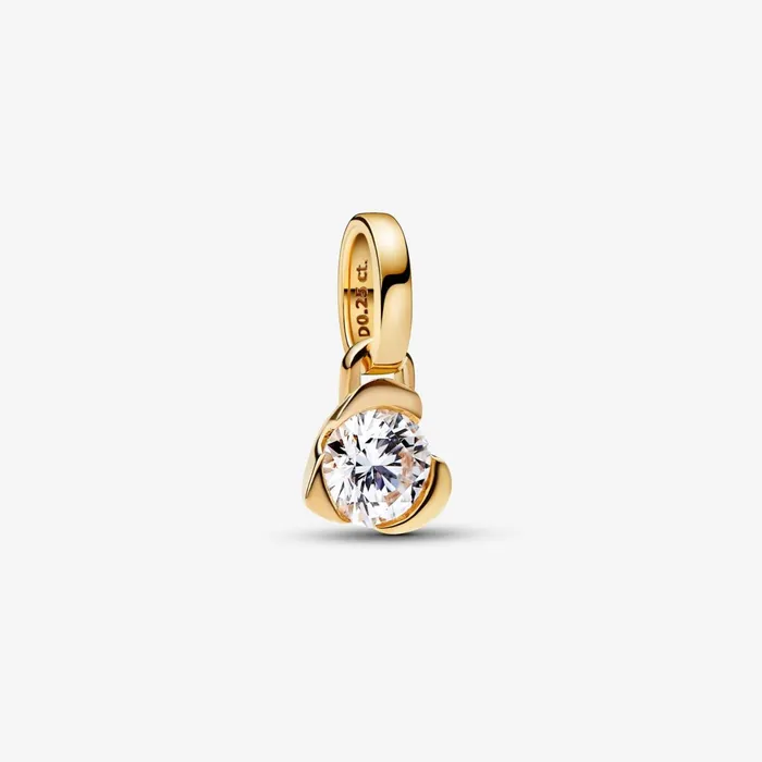 Dangle Charms Women Pandora Online Talisman 14k Gold Labgrown Diamond Heart Pendant