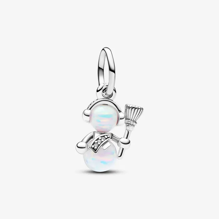 Dangle Charms Women Pandora Opalescent Snowman Dangle Charm