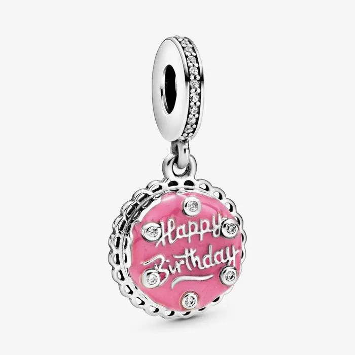 Dangle Charms Women Pandora Pink Birthday Cake Dangle Charm