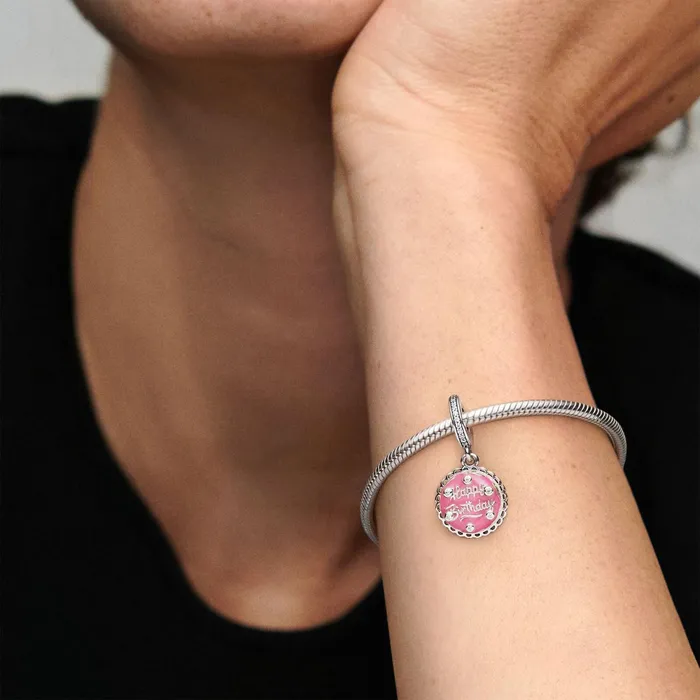 Dangle Charms Women Pandora Pink Birthday Cake Dangle Charm