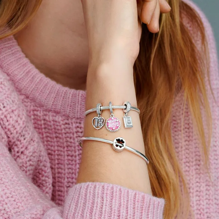 Dangle Charms Women Pandora Pink Birthday Cake Dangle Charm