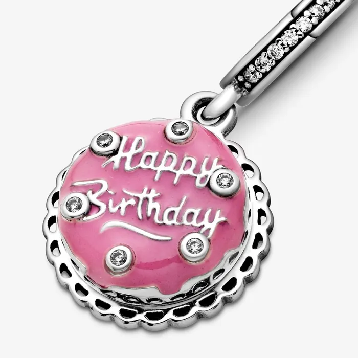 Dangle Charms Women Pandora Pink Birthday Cake Dangle Charm