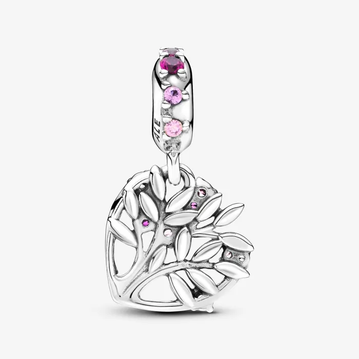 Dangle Charms Women Pandora Pink Heart Family Tree Dangle Charm