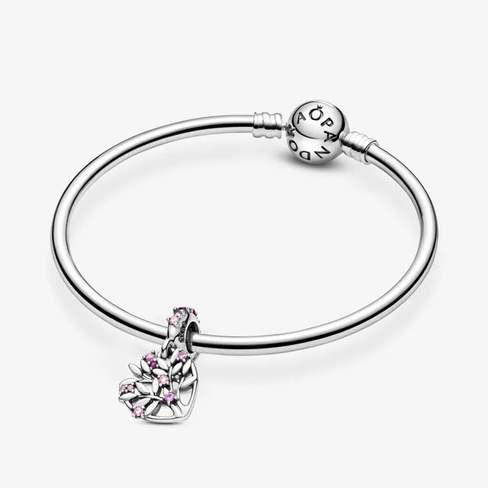 Dangle Charms Women Pandora Pink Heart Family Tree Dangle Charm