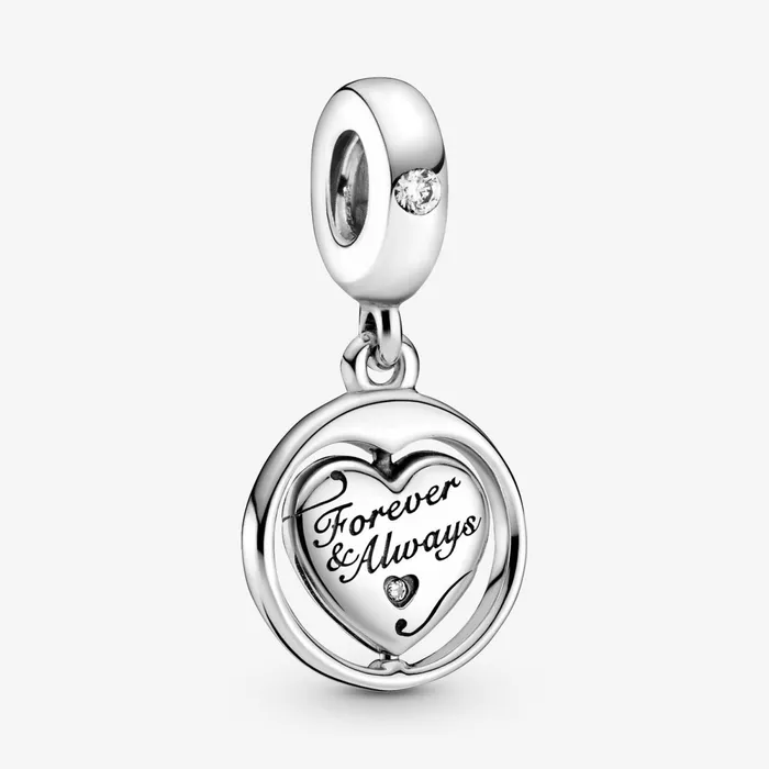 Dangle Charms Women Pandora Spinning Forever and Always Soulmate Dangle Charm
