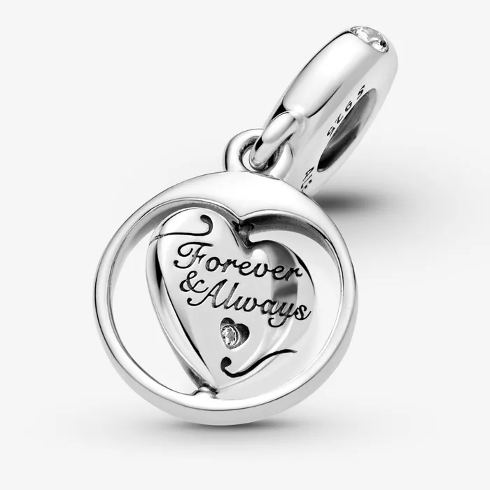 Dangle Charms Women Pandora Spinning Forever and Always Soulmate Dangle Charm