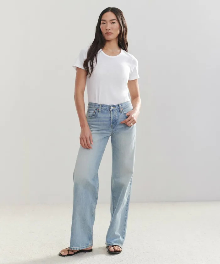 Denim Women Jenni Kayne Mid Rise Wide Leg Mojave