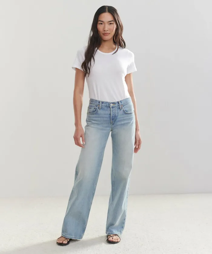 Denim Women Jenni Kayne Mid Rise Wide Leg Mojave