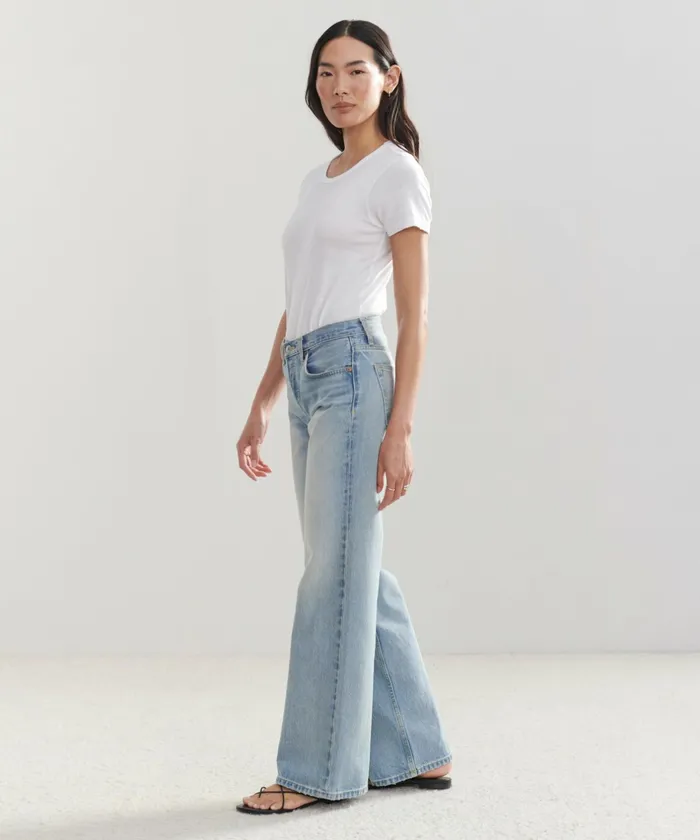 Denim Women Jenni Kayne Mid Rise Wide Leg Mojave