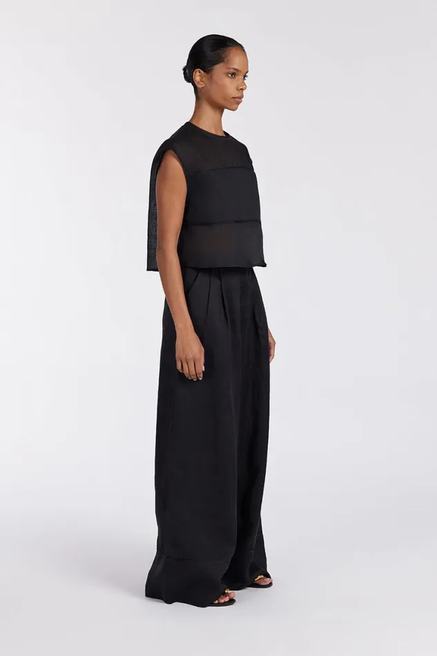 DISSH Co Ord Sets KAI BLACK RAMIE PANELLED TOP 8211 Women