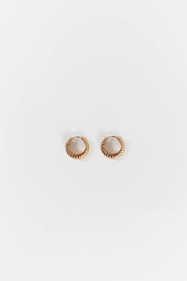 DISSH Jewellery LUV AJ RIDGED MARABELLA GOLD HOOPS 8211 Women