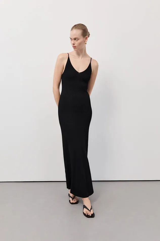 DISSH Knit Dresses TORI BLACK KNIT MIDI DRESS 8211 Women