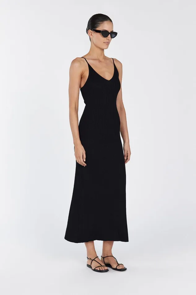 DISSH Knit Dresses TORI BLACK KNIT MIDI DRESS 8211 Women