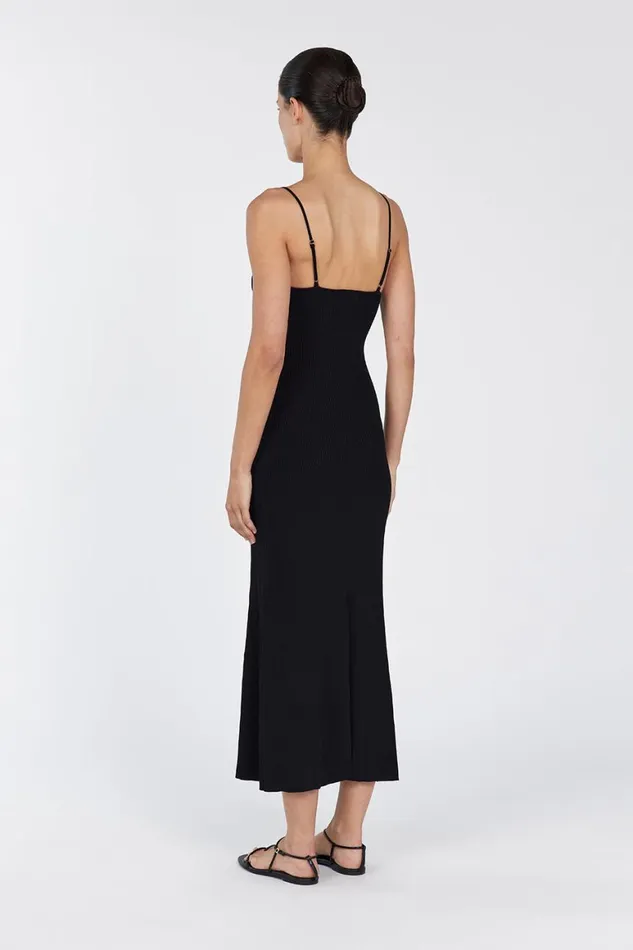 DISSH Knit Dresses TORI BLACK KNIT MIDI DRESS 8211 Women