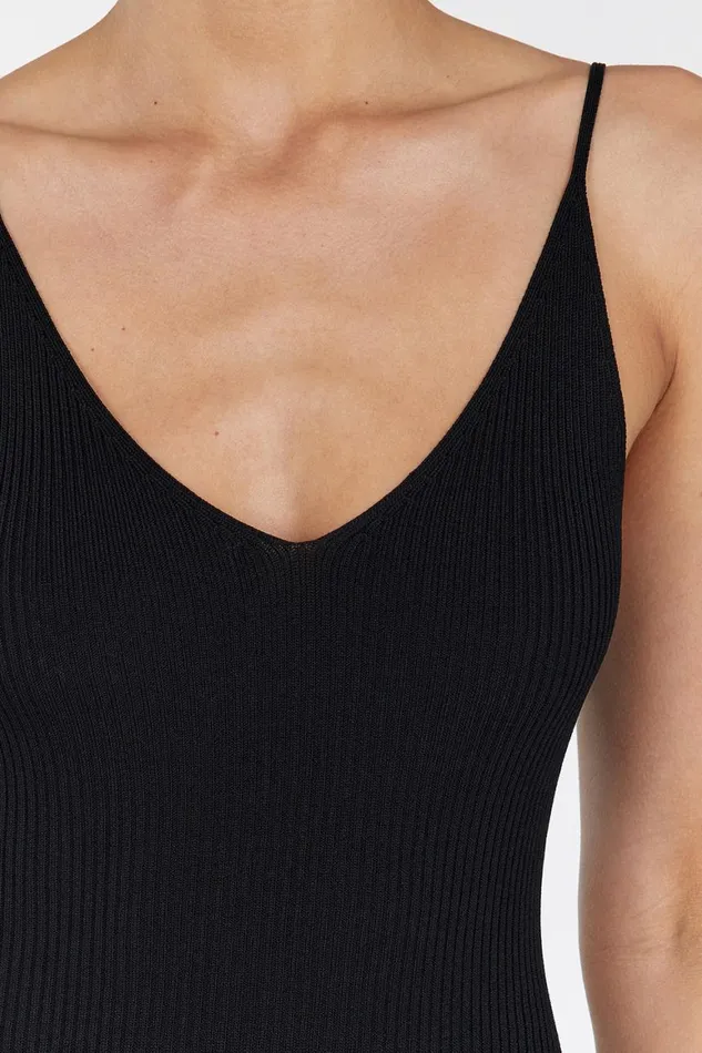 DISSH Knit Dresses TORI BLACK KNIT MIDI DRESS 8211 Women