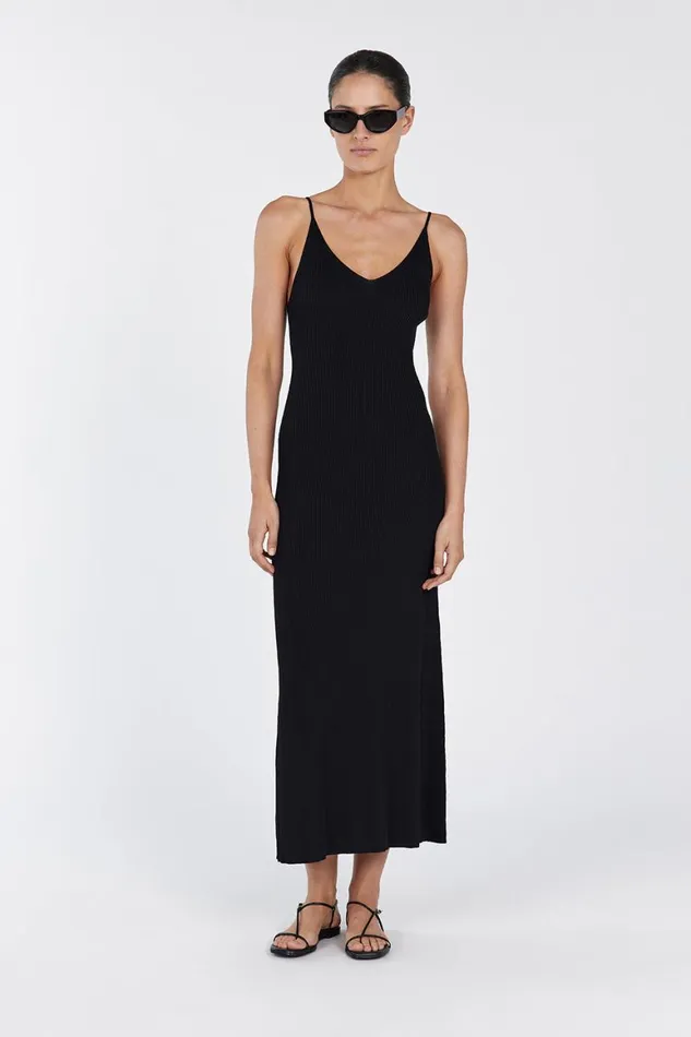 DISSH Knit Dresses TORI BLACK KNIT MIDI DRESS 8211 Women
