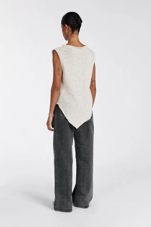 DISSH Knitted ALTHEA STONE ASYM KNIT TOP 8211 Women