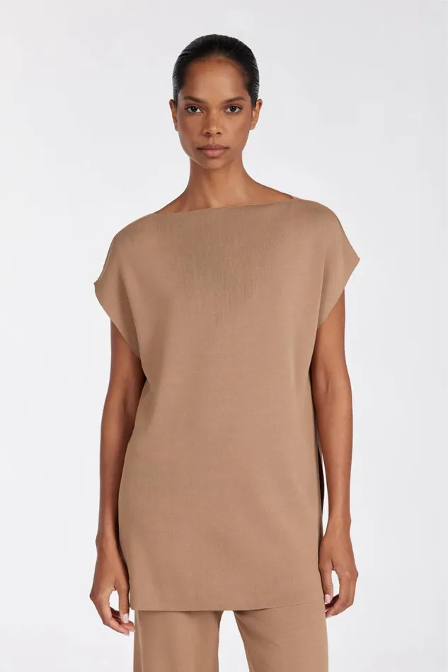 DISSH Knitted MABLE TAN LONGLINE KNIT TOP 8211 Women