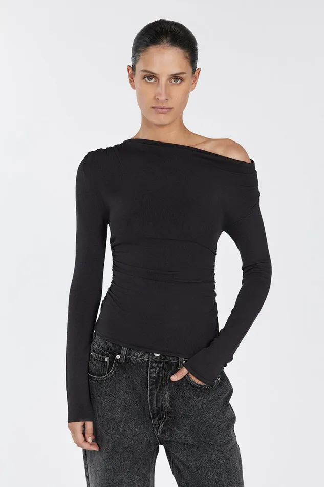 DISSH Long Sleeved ENZO BITTER CHOC TOP 8211 Women
