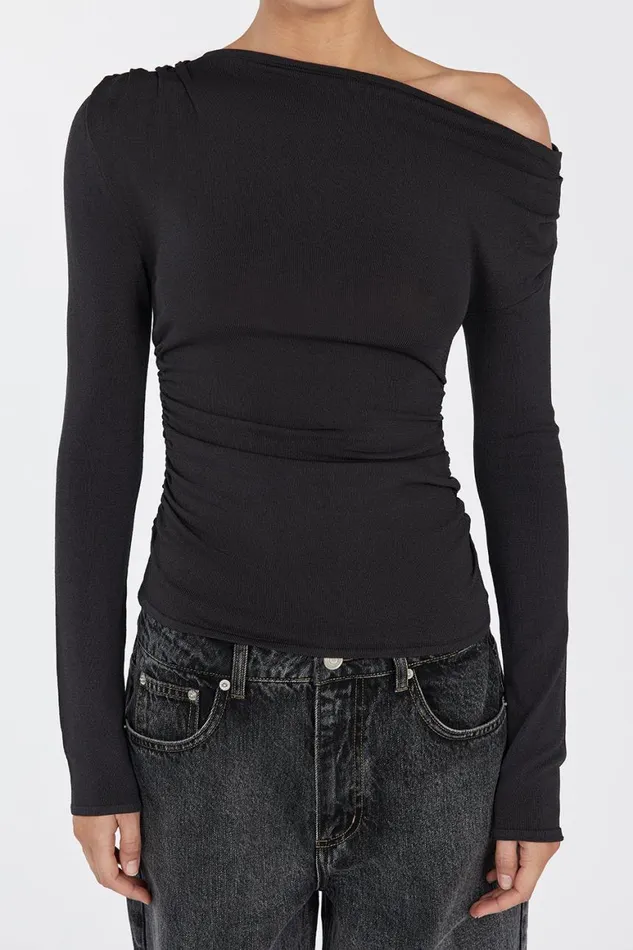DISSH Long Sleeved ENZO BITTER CHOC TOP 8211 Women