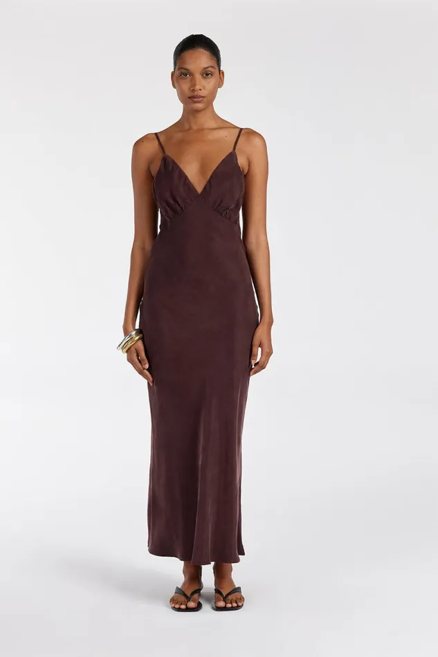 DISSH Midi Dresses LIAM CURRANT CUPRO SLIP MIDI DRESS 8211 Women